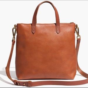Madewell zip top mini crossbody transport tote